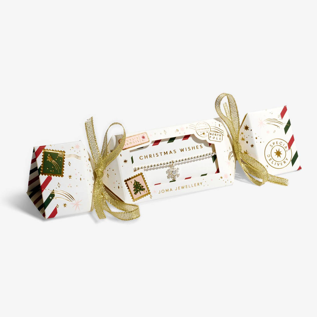 Joma Jewellery Kids' Christmas Cracker Christmas Wishes Silver Plated Bracelet