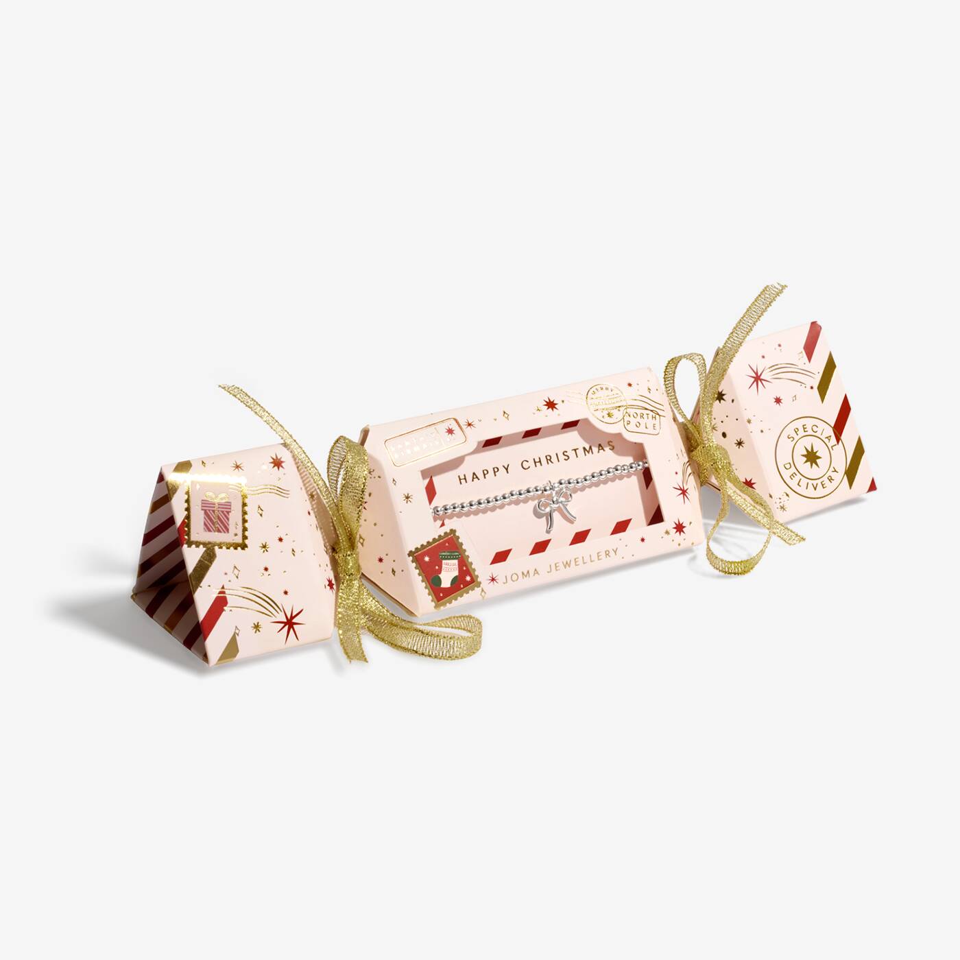 Joma Jewellery Kids' Christmas Cracker Happy Christmas Silver Plated Bracelet