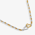 Joma Jewellery Reva Linked Hearts Silver & Gold Plated Necklace