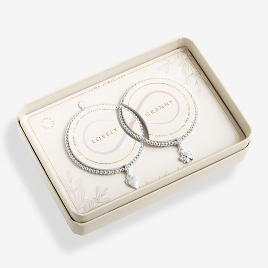 Joma Jewellery Mother's Day Infinity Bracelet Lovely Granny Silver Plated Linked Bracelets