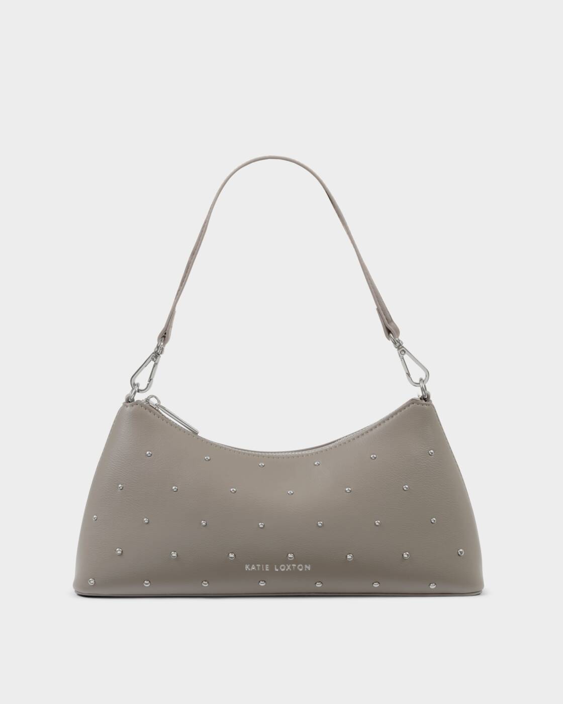 Katie Loxton Miley Small Shoulder Bag Silver Mink Studded