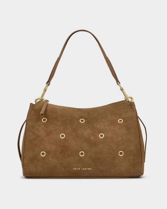 Katie Loxton Alize Shoulder Bag Caramel Suedette