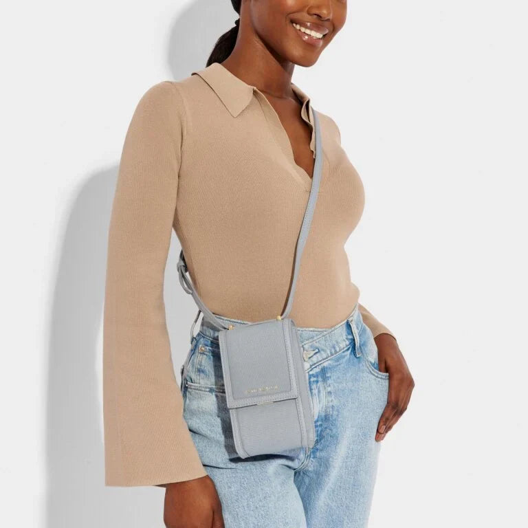 Katie Loxton Amalfi Canvas Cell Bag Dusty Blue