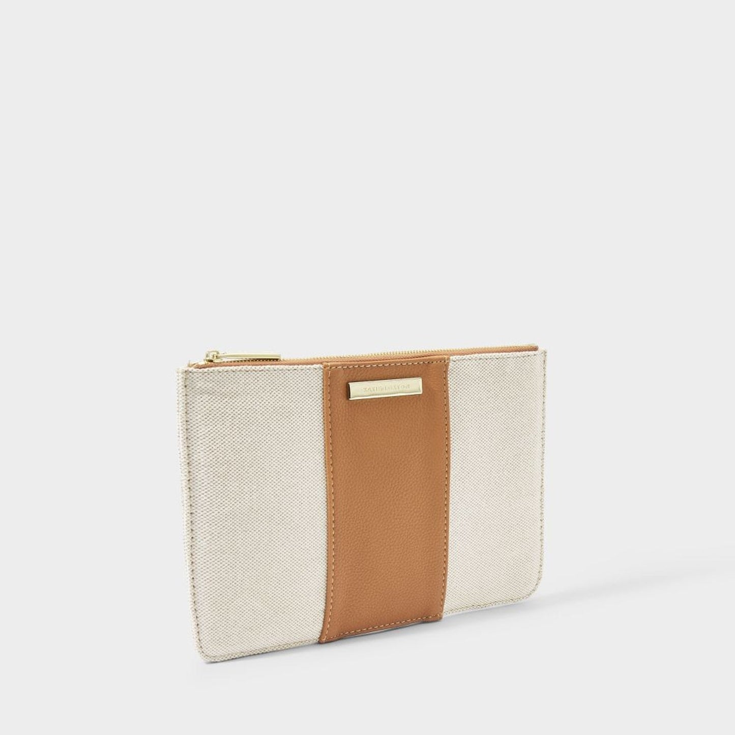 Katie Loxton Amalfi Canvas Pouch Cream/Light Brown