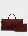 Katie Loxton Ascot Suedette Weekend Bag And Pouch Organiser Cherry Suedette