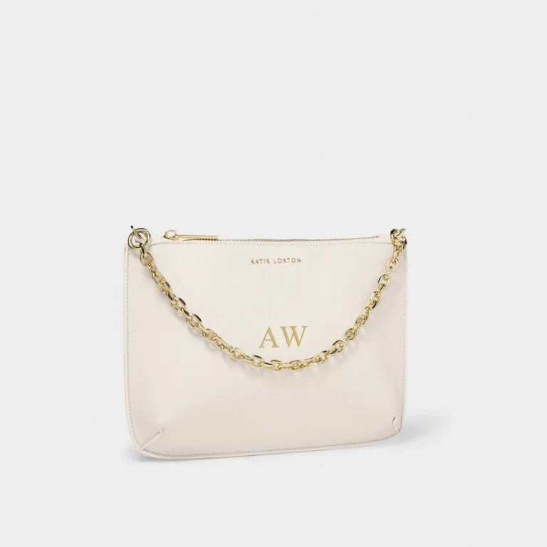 Katie Loxton Astrid Chain Clutch Off White
