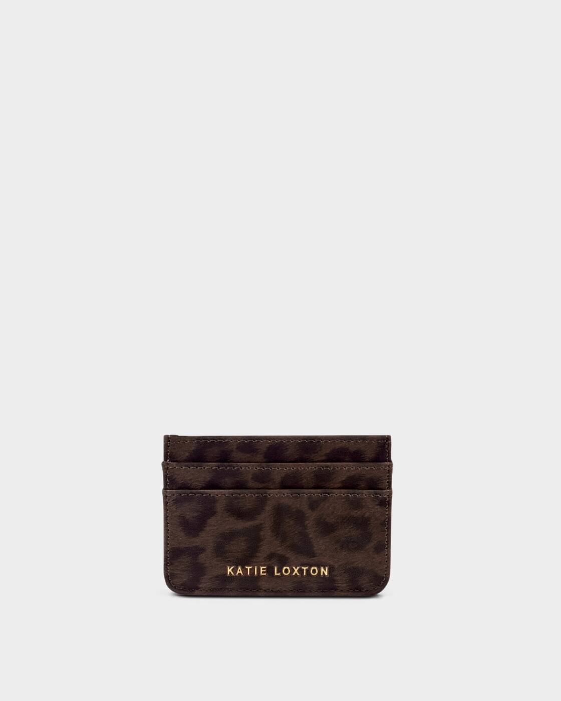 Katie Loxton Avery Cardholder Chocolate Leopard
