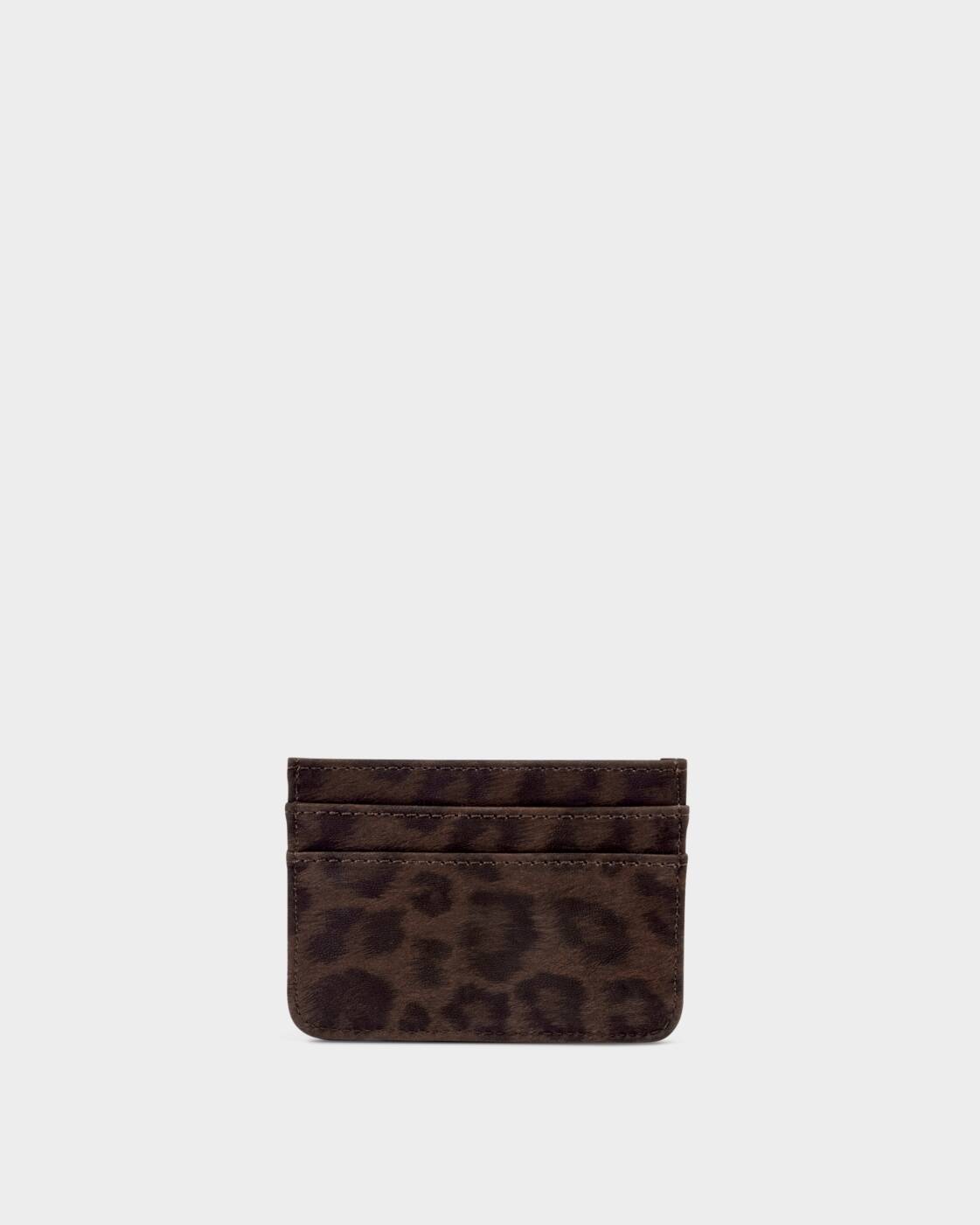 Katie Loxton Avery Cardholder Chocolate Leopard