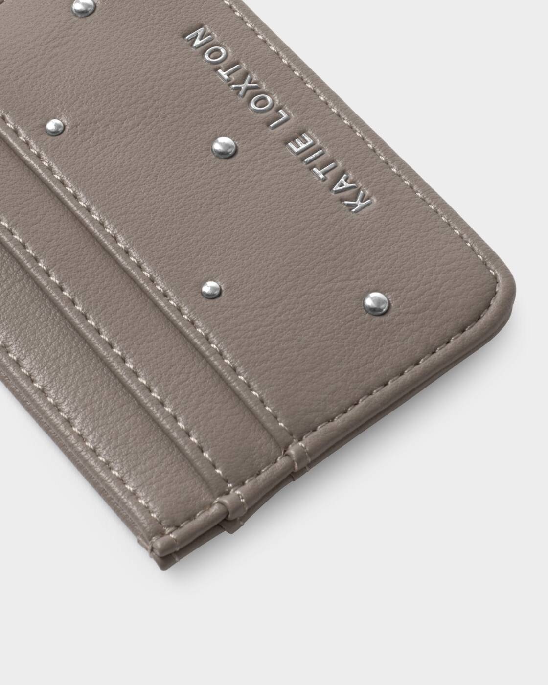 Katie Loxton Avery Cardholder Silver Mink Studded
