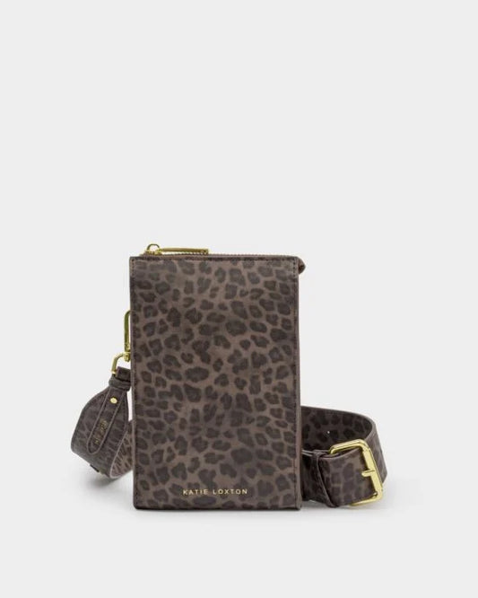 Katie Loxton Avery Slim Crossbody Bag Leopard