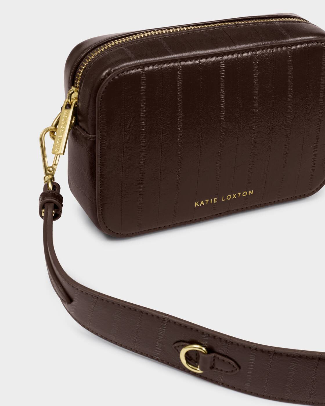 Katie Loxton Avery Small Crossbody Bag Chocolate Eel