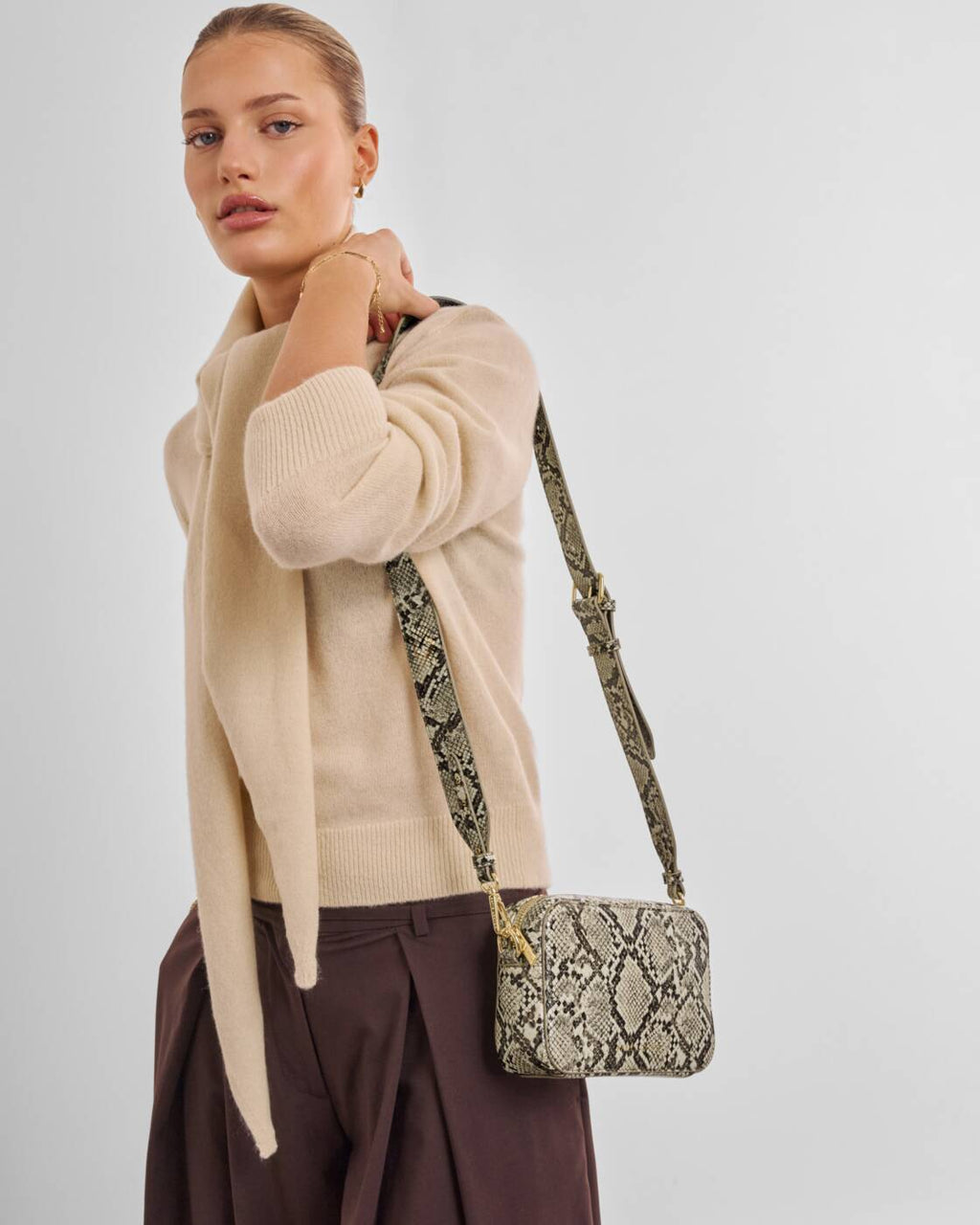Katie Loxton Avery Small Crossbody Bag Faux Snake