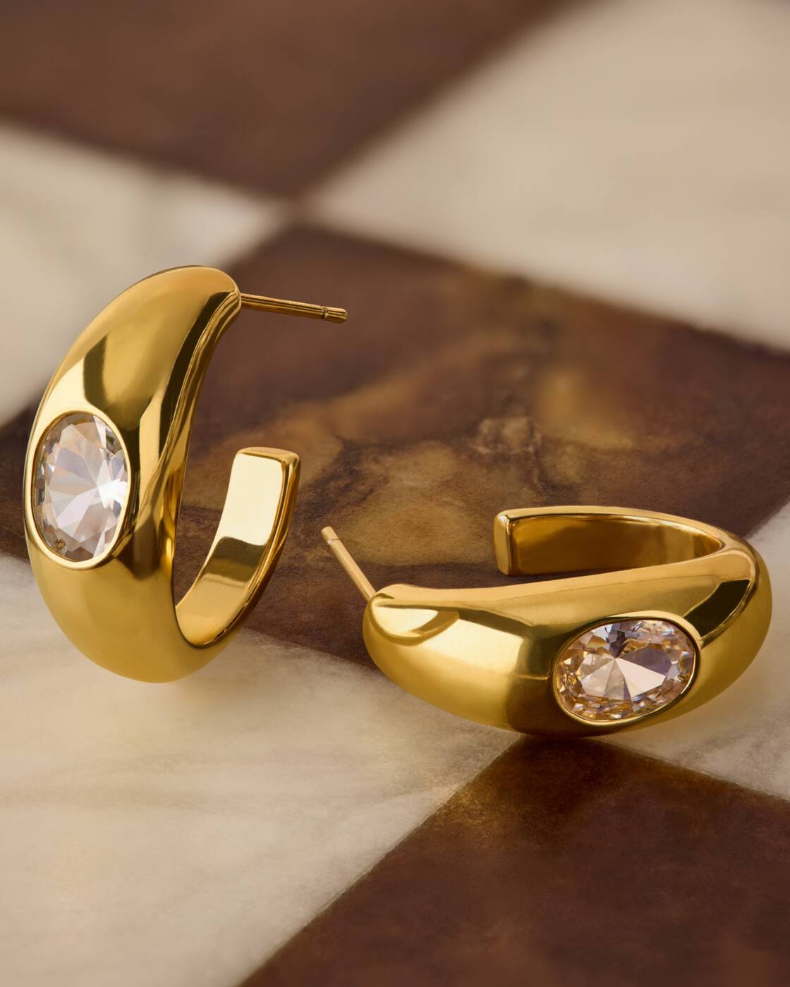 Katie Loxton Ayla Hoop Earrings Gold Coated