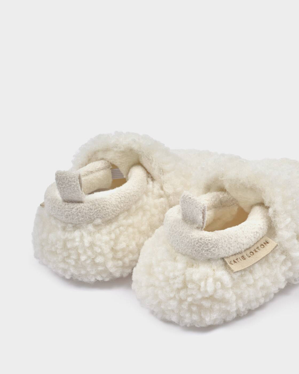 Katie Loxton Baby Borg Shoes Off White