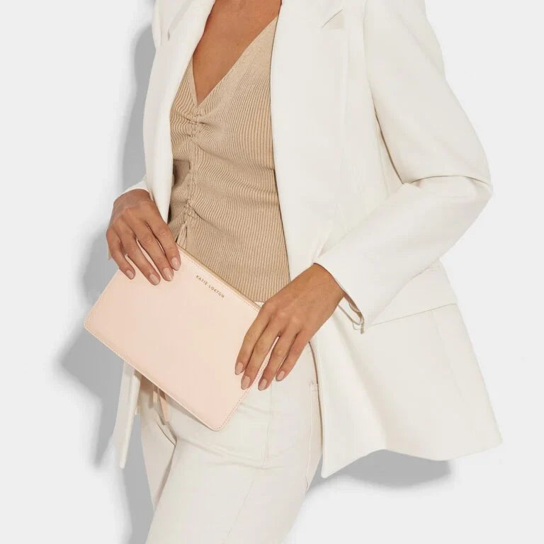 Katie Loxton Baby Secret Message Pouch Hello Baby Girl Pale Pink