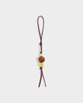 Katie Loxton Beaded Keyring Bag Charm Bitter Chocolate