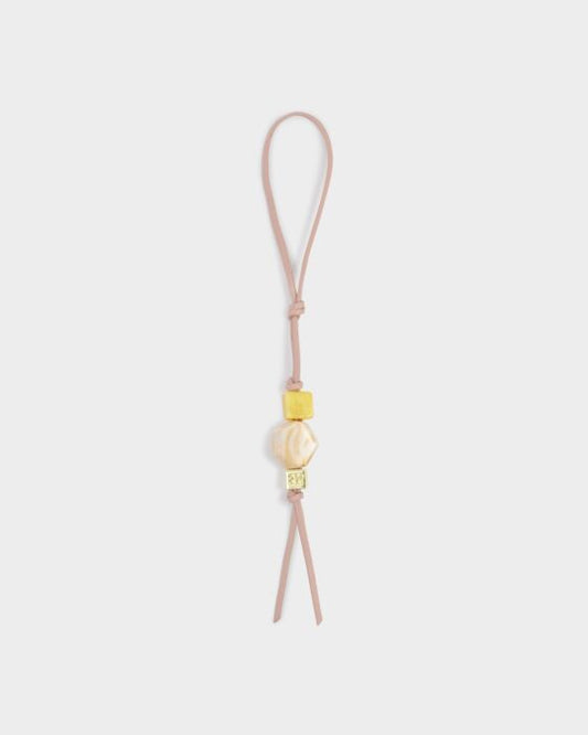 Katie Loxton Beaded Keyring Bag Charm Pink Heather