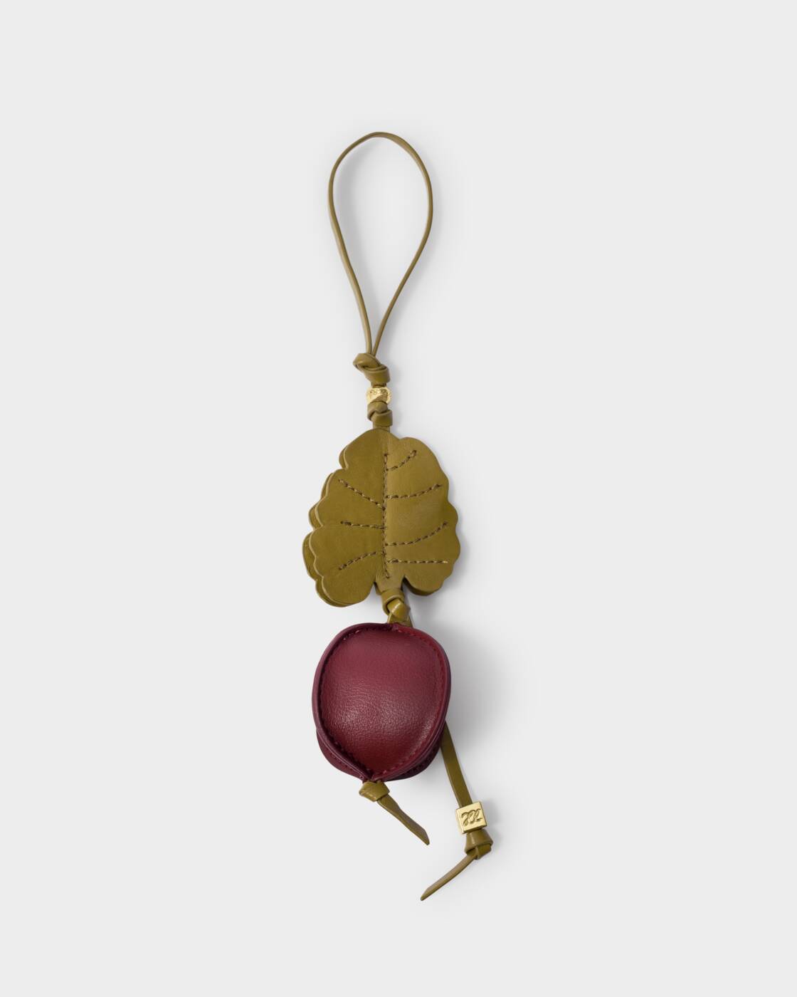 Katie Loxton Beetroot Bag Charm Cherry Olive Distressed