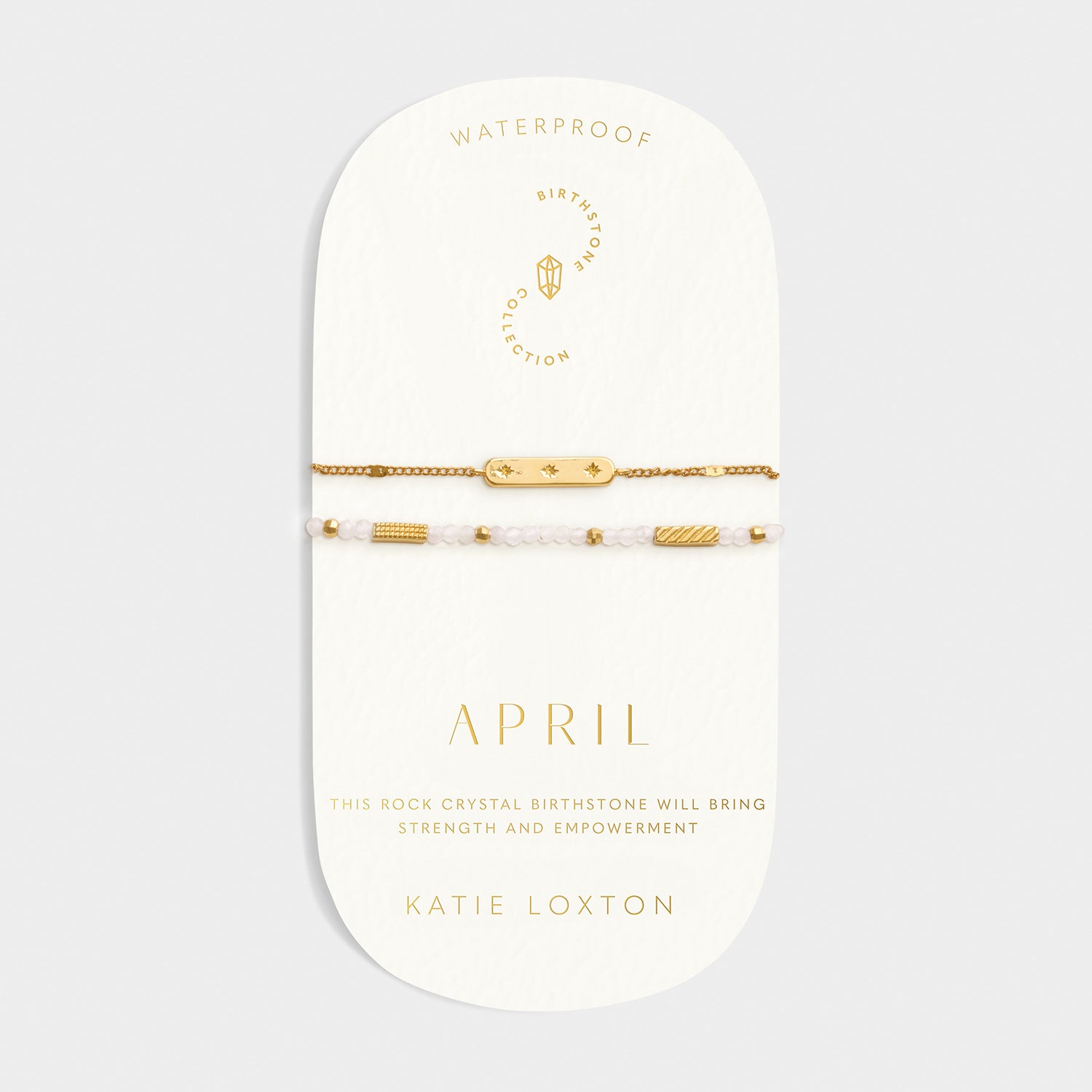 Katie Loxton Birthstone Bracelet April Rock Crystal