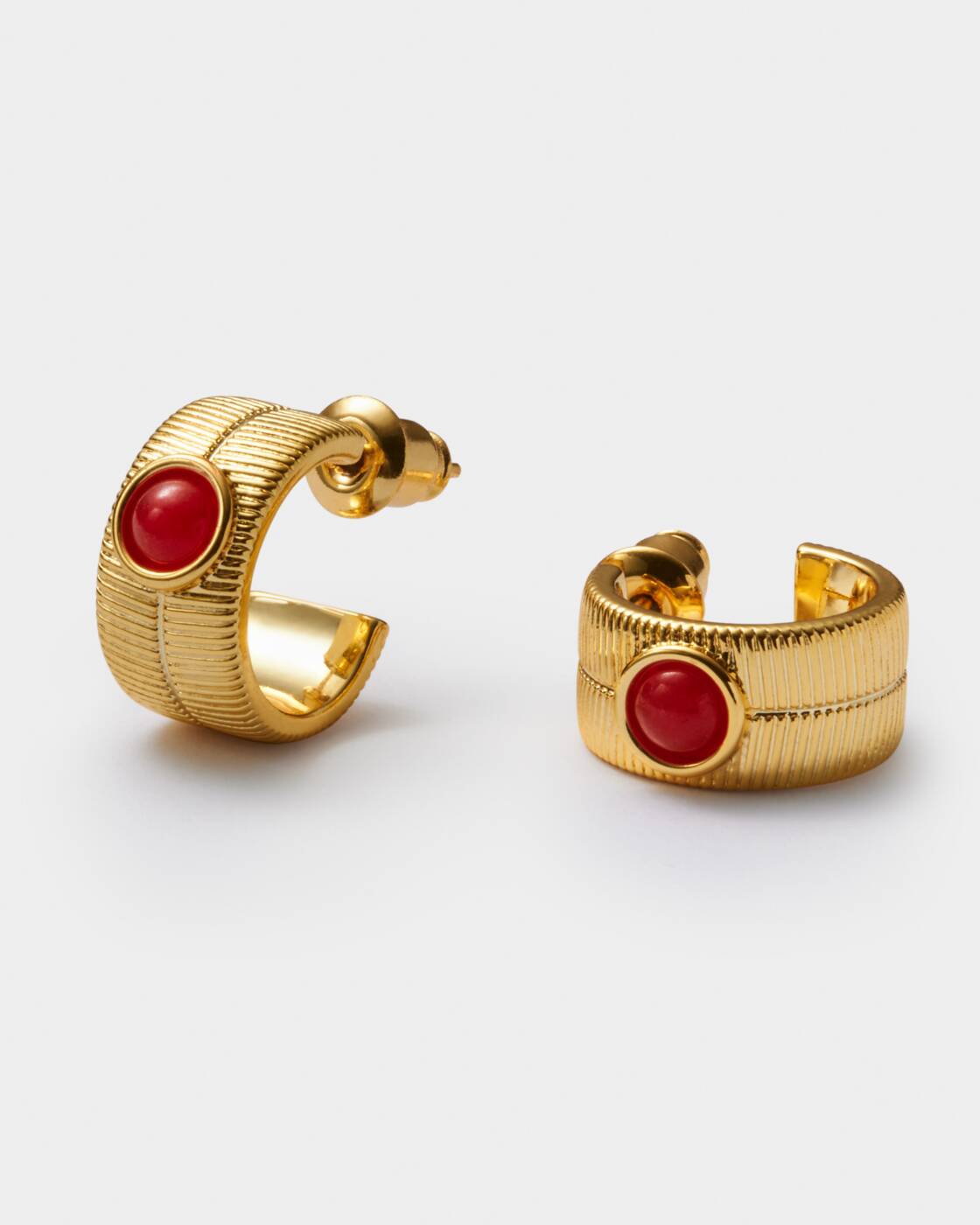Katie Loxton Birthstone Hoop Earrings January Garnet