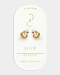 Katie Loxton Birthstone Hoop Earrings July Sunstone