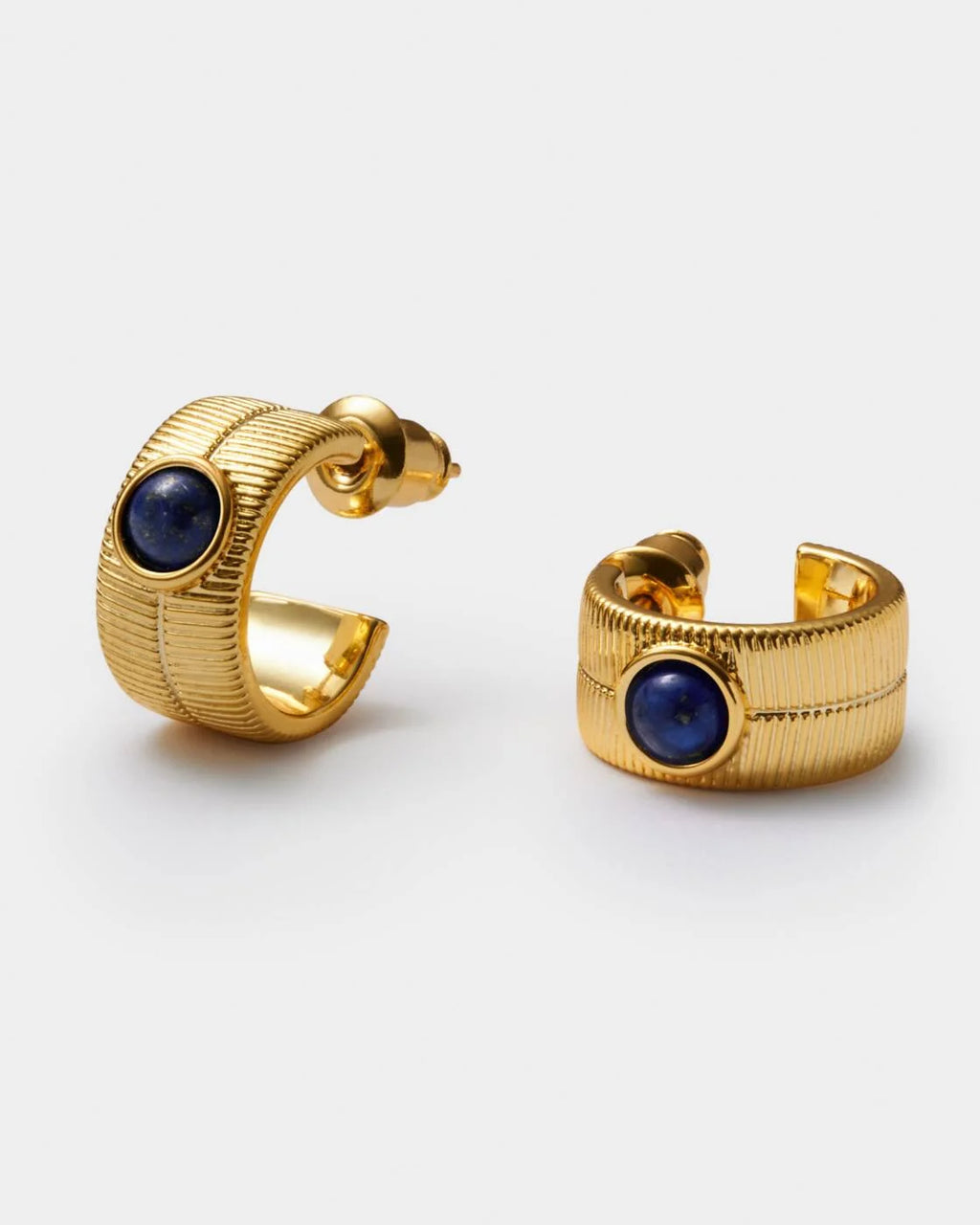 Katie Loxton Birthstone Hoop Earrings September Lapis Lazuli
