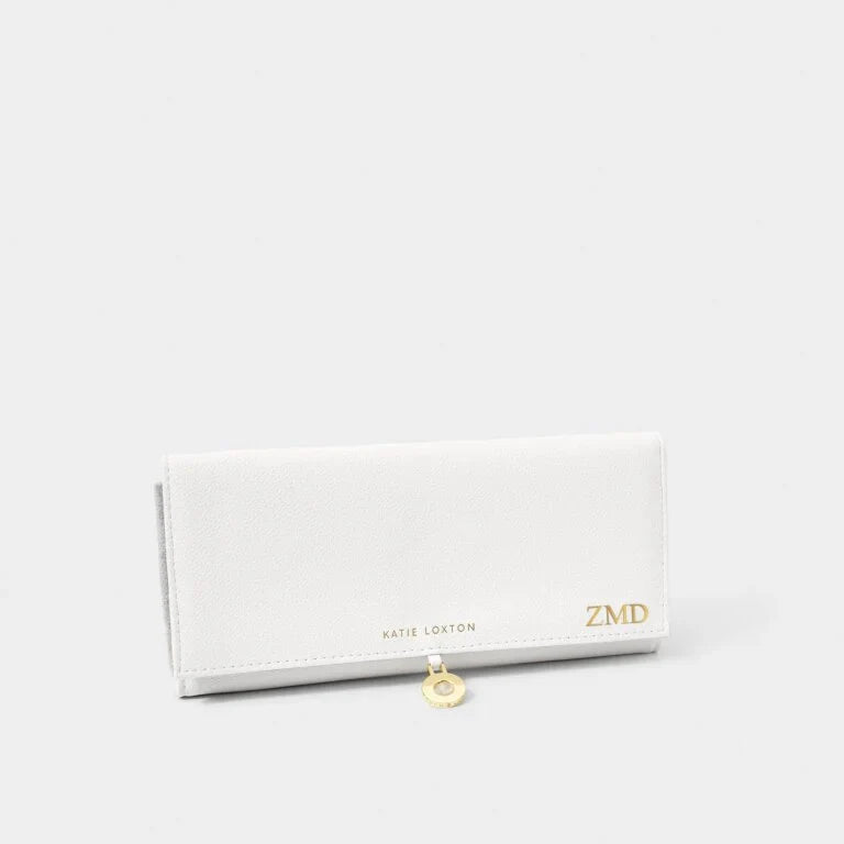 Katie Loxton Birthstone Jewellery Roll April Off White