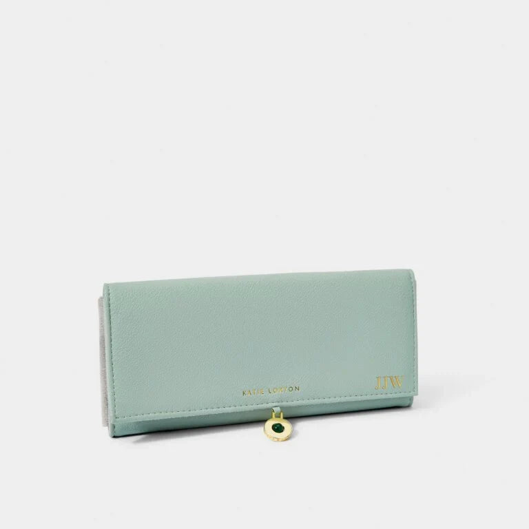 Katie Loxton Birthstone Jewellery Roll May Sage Green