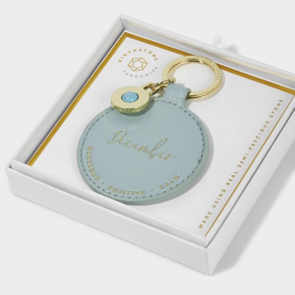 Katie Loxton Birthstone Keyring December Duck Egg Blue