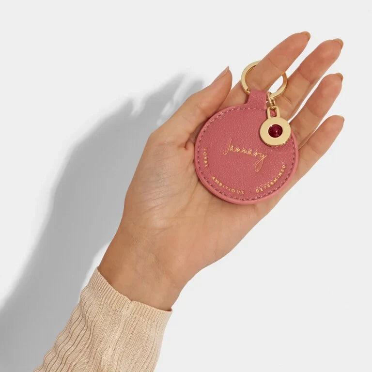 Katie Loxton Birthstone Keyring January Terracotta