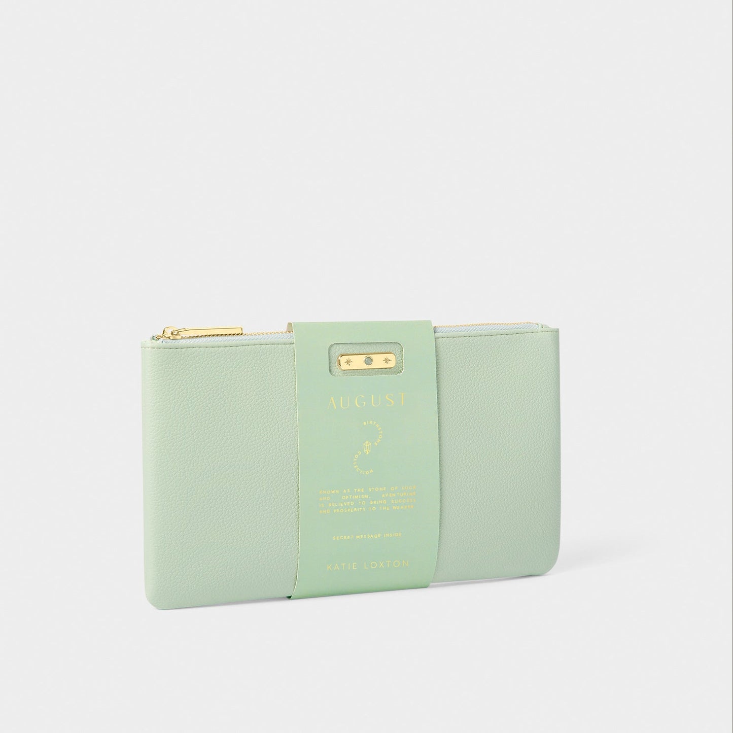 Katie Loxton Birthstone Pouch August Sage Green