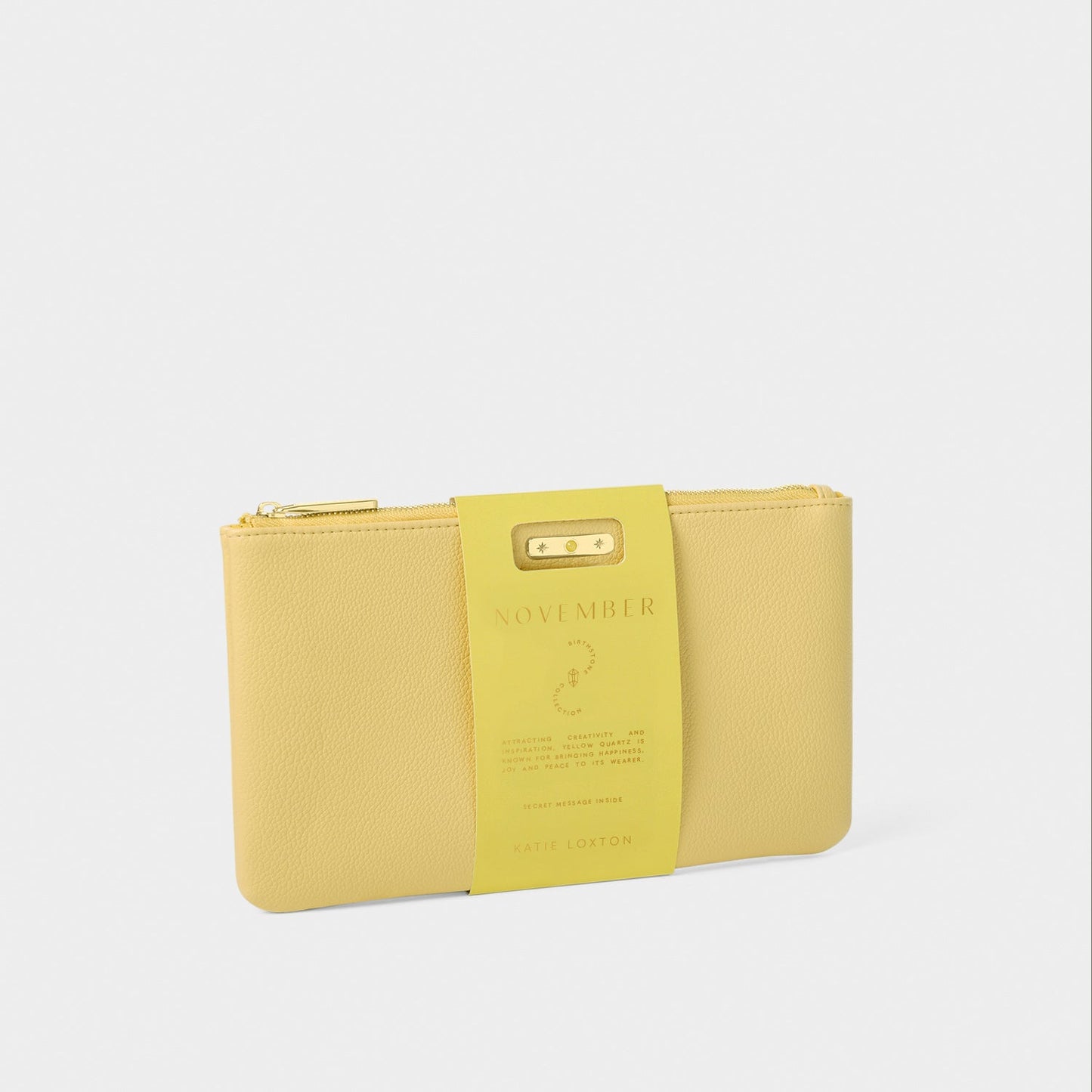 Katie Loxton Birthstone Pouch November Yellow Quartz