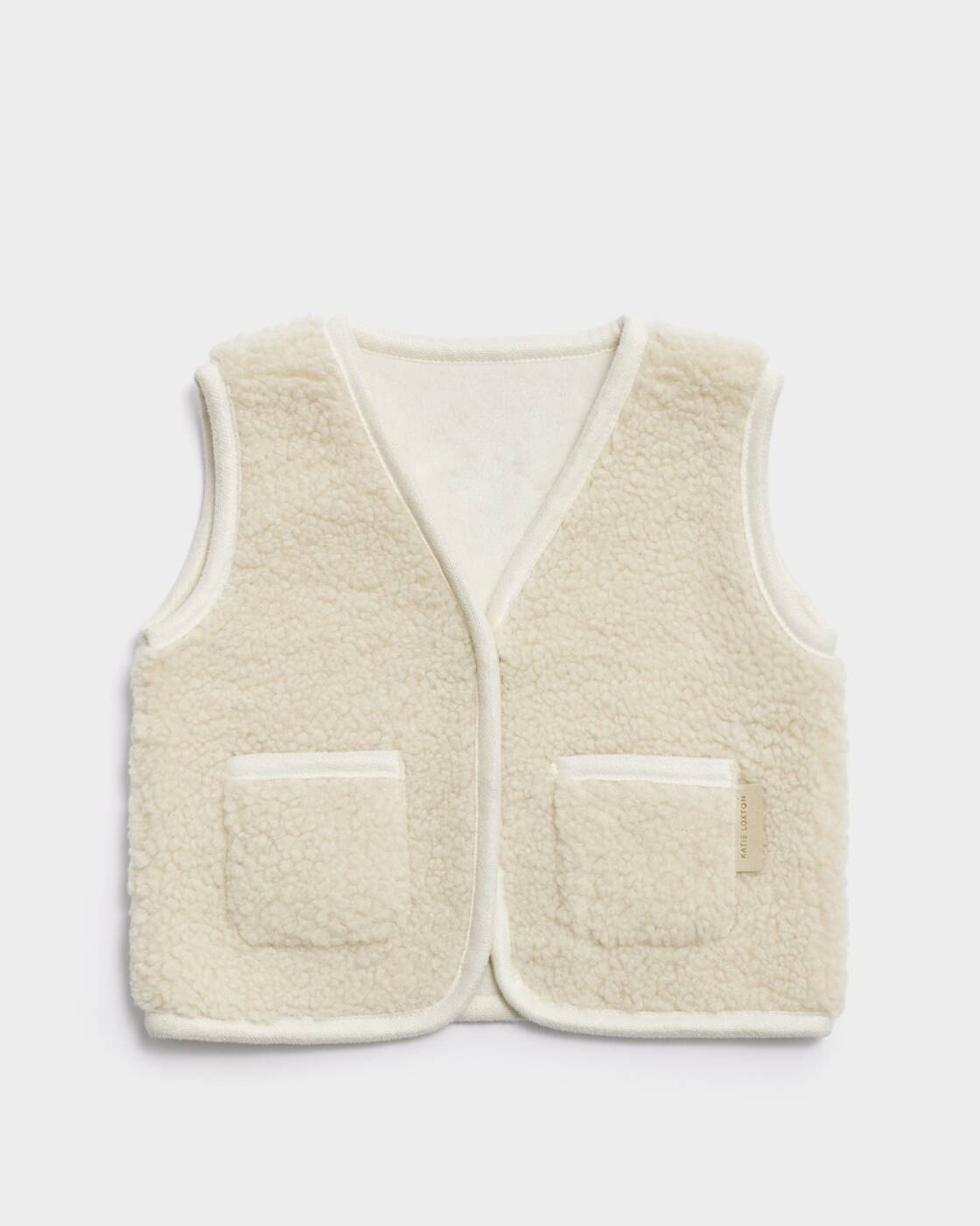 Katie Loxton Baby Borg Gilet Off White