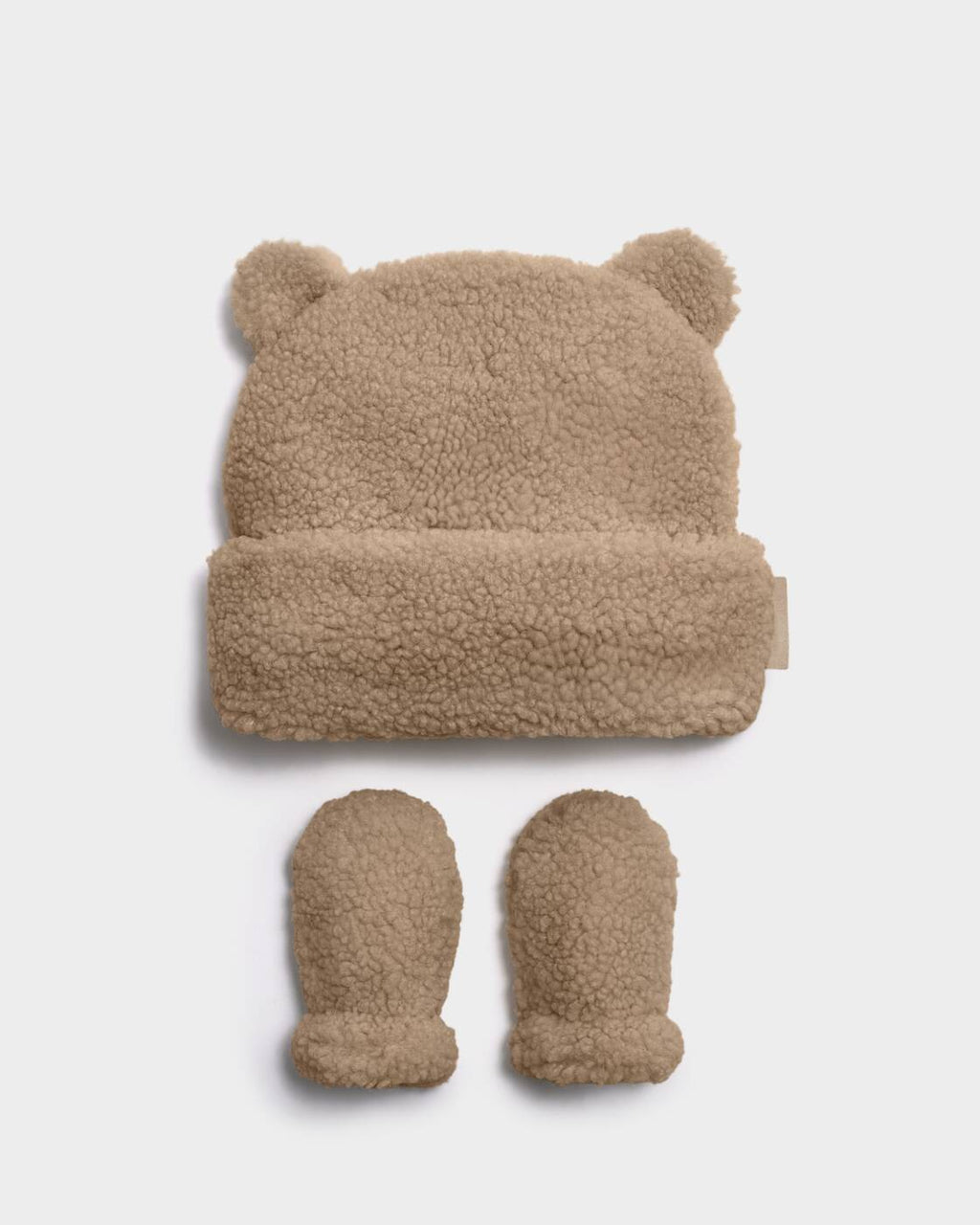 Katie Loxton Baby Borg Hat And Mittens Tan