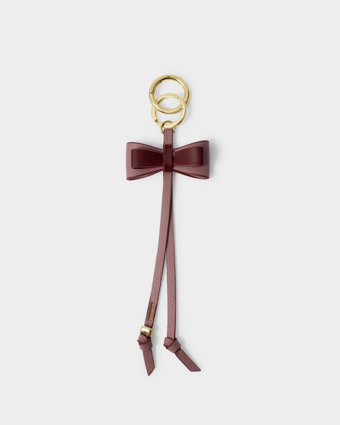 Katie Loxton Bow Charm Keyring Deep Rose/Black Cherry
