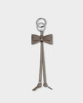 Katie Loxton Bow Charm Keyring Silver Mink Pewter Sparkle