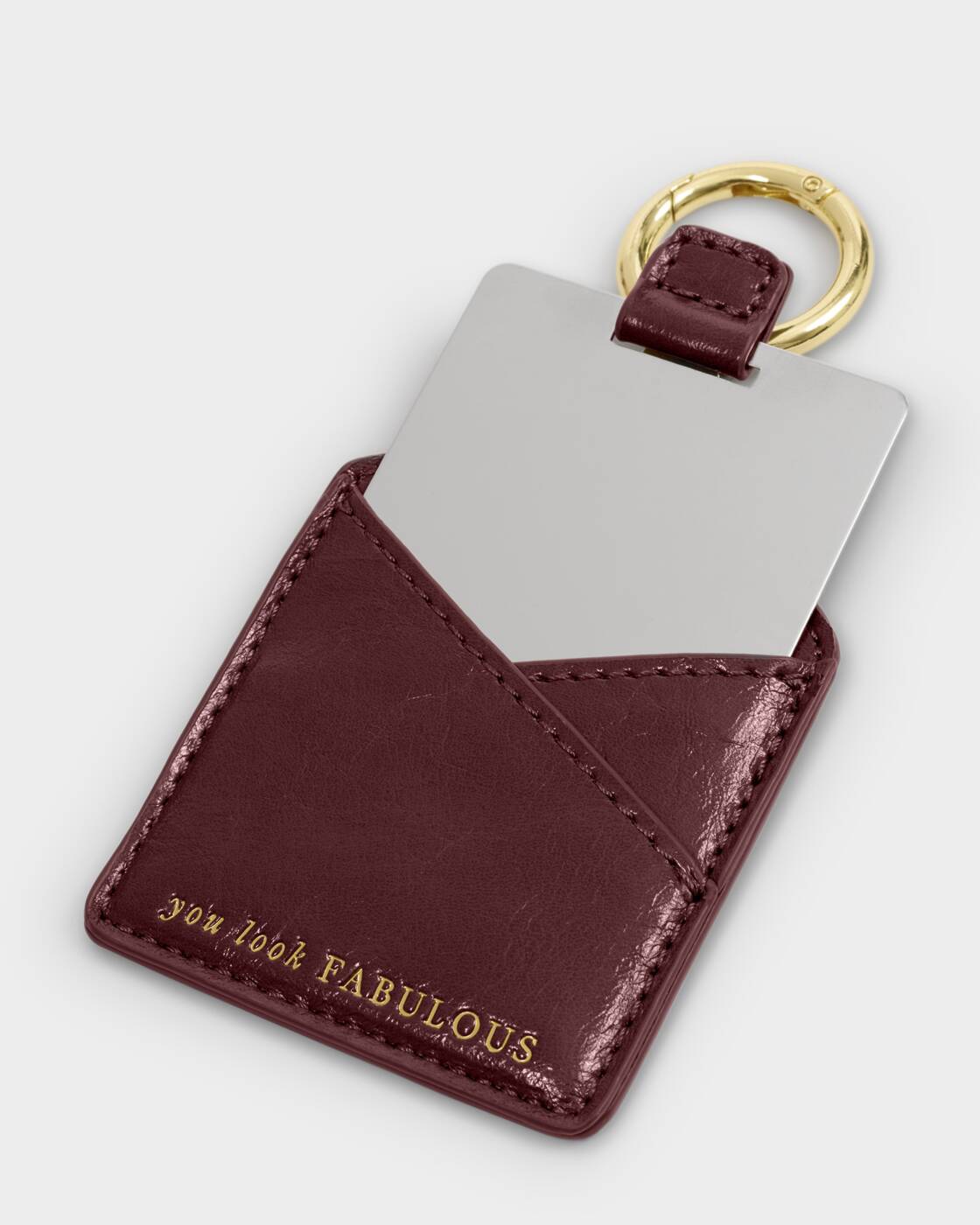 Katie Loxton Boxed Mirror Cherry Patent Crackle You Look Fabulous