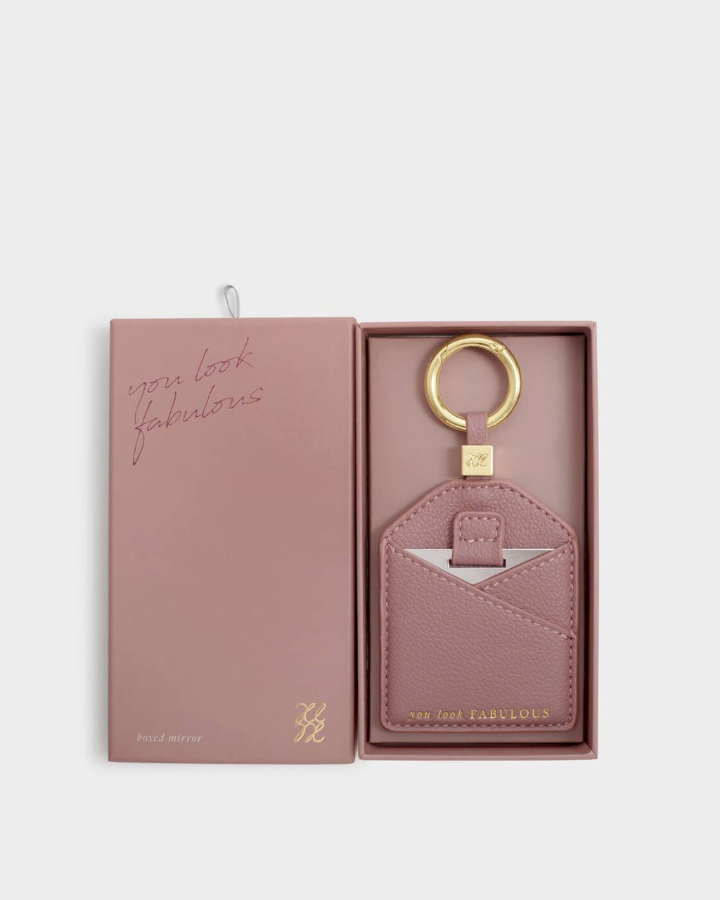 Katie Loxton Boxed Mirror Deep Rose You Look Fabulous