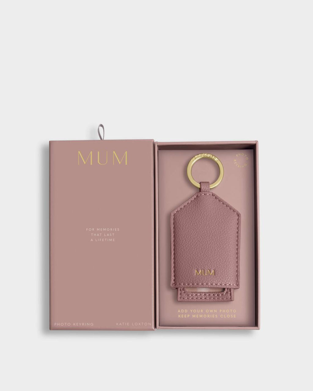 Katie Loxton Boxed Photo Keyring Deep Rose Mum