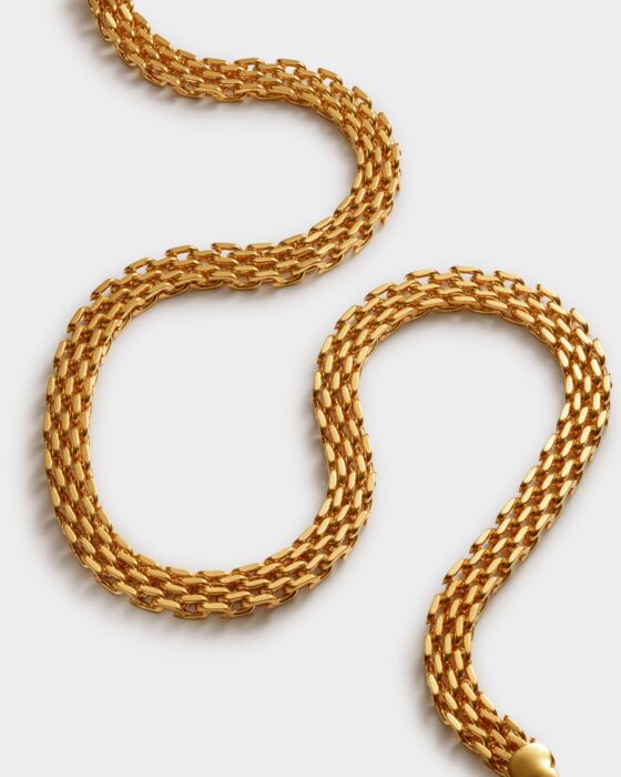 Katie Loxton Braid Chain Necklace Gold Coated