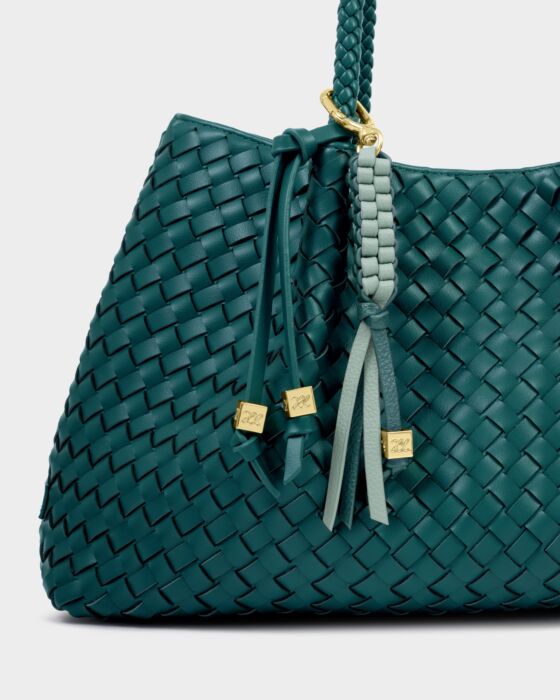 Katie Loxton Braided Keyring Bag Charm Deep Teal/Jelly Mint