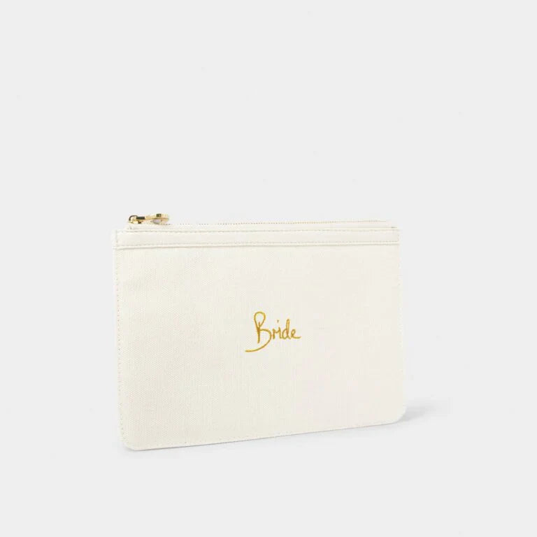 Katie Loxton Bridal Canvas Pouch Bride Off White Howlite