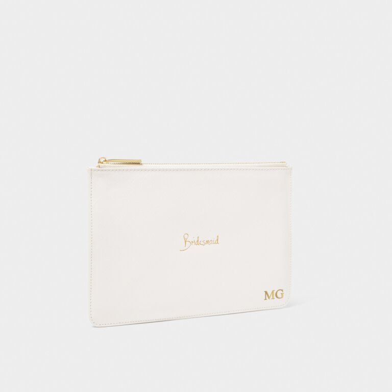 Katie Loxton Bridal Perfect Pouch Bridesmaid White