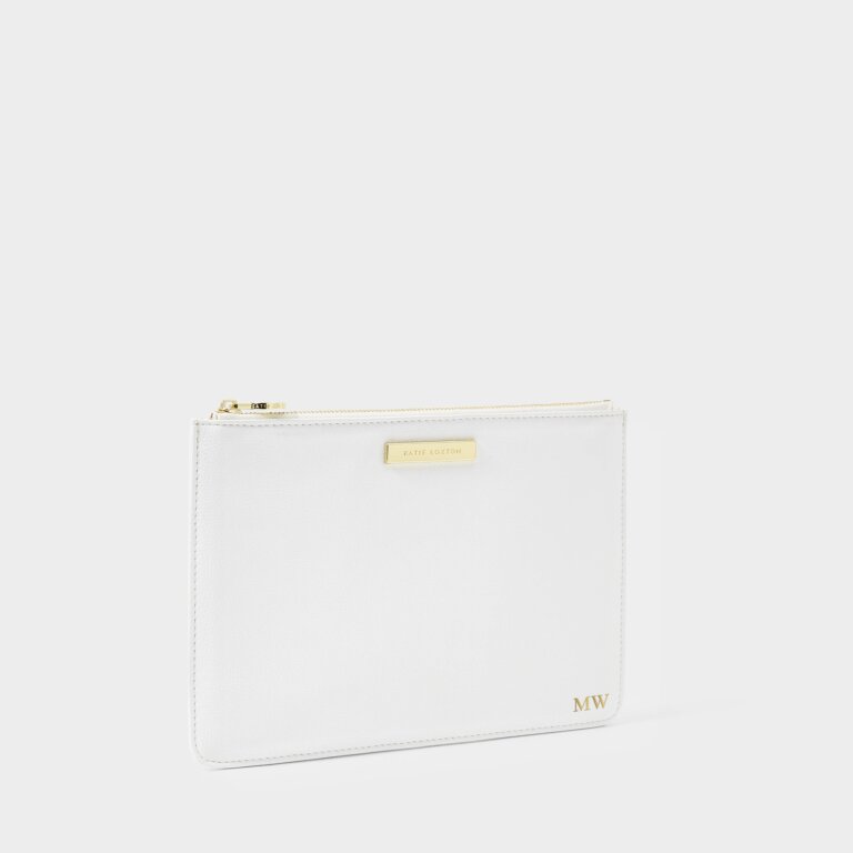 Katie Loxton Bridal Semi-Precious Stone Pouch White/Pearl
