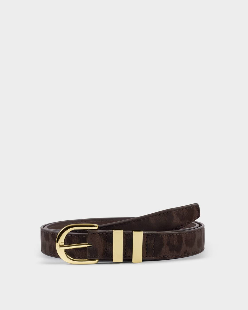 Katie Loxton Leopard Buckle Belt Chocolate Leopard M/L