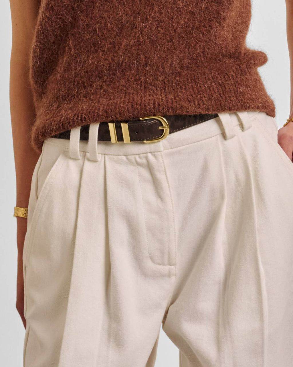 Katie Loxton Leopard Buckle Belt Chocolate Leopard M/L