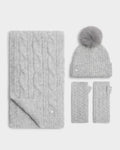 Katie Loxton Cable Knit Handwarmer Light Grey