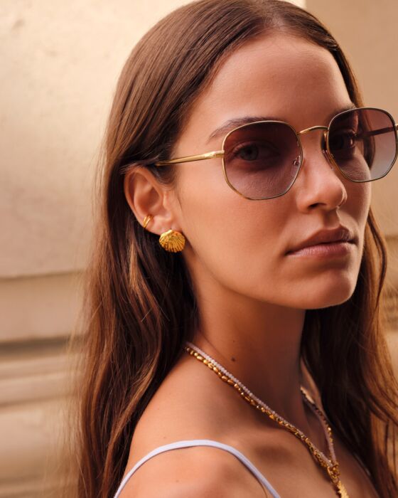 Katie Loxton Cali Sunglasses Gold Frame