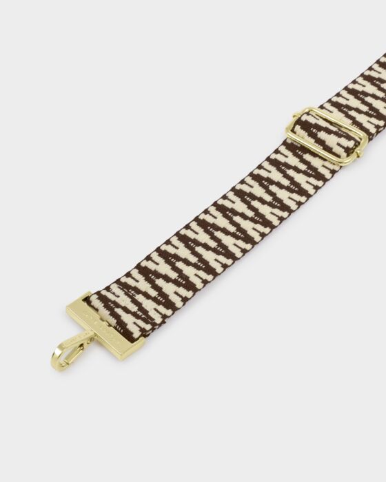 Katie Loxton Canvas Strap Chocolate Zig Zag