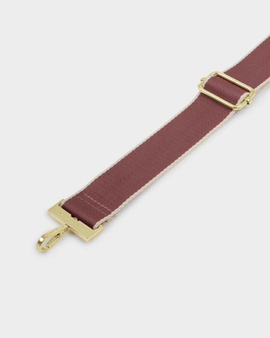 Katie Loxton Canvas Strap Deep Rose Tipped Stripe